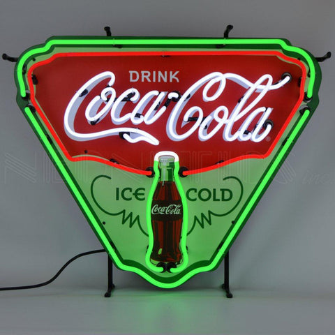 coca-cola ice cold shield neon sign
