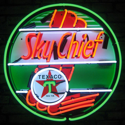 texaco sky chief neon sign