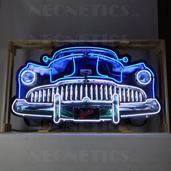 BUICK GRILL NEON SIGN IN STEEL CAN