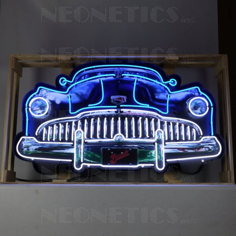 BUICK GRILL NEON SIGN IN STEEL CAN