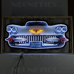 CADILLAC GRILL NEON SIGN IN STEEL CAN