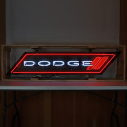 5 FOOT DODGE NEON SIGN IN STEEL CAN