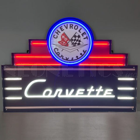 ART DECO MARQUEE CORVETTE LED FLEX NEON SIGN