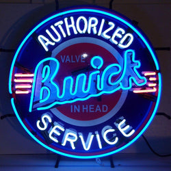 gm buick neon sign with backing