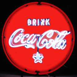coca-cola red white & coke neon sign