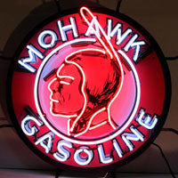 mohawk gasoline neon sign