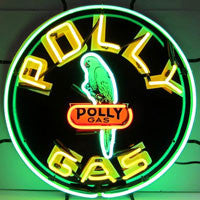 polly gas neon sign