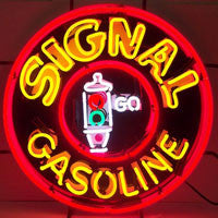 signal gasoline neon sign
