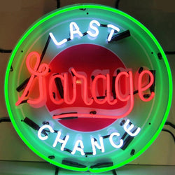 last chance garage neon sign