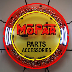 mopar circle neon sign