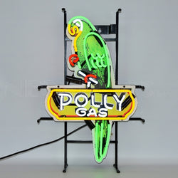 shaped polly gas neon sign with backing