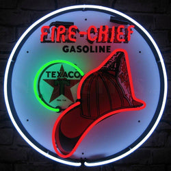 texaco fire chief neon sign