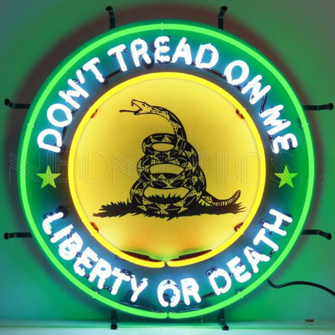 DON'T TREAD ON ME NEON SIGN WITH BACKING
