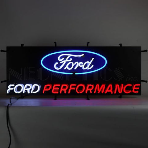 FORD PERFORMANCE NEON SIGN WITH BACKING