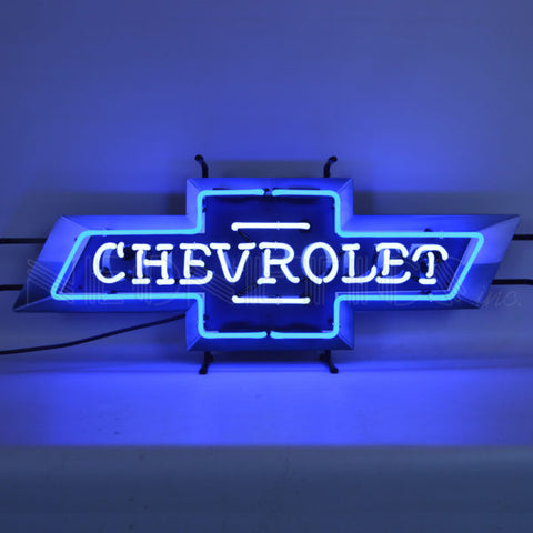 GM CHEVROLET BOWTIE NEON SIGN WITH BACKING