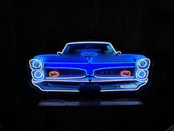 GTO GRILL NEON SIGN IN STEEL CAN