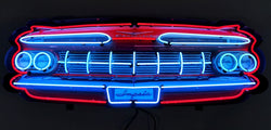 IMPALA GRILL NEON SIGN IN STEEL CAN