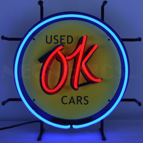OK USED CARS JUNIOR NEON SIGN