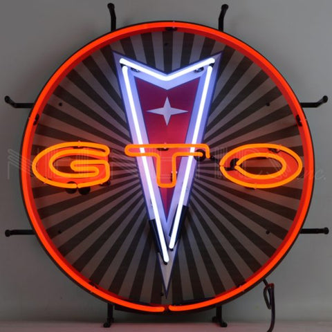 PONTIAC GTO NEON SIGN WITH BACKING