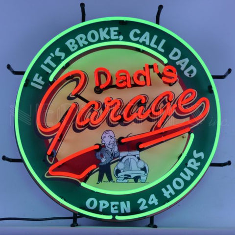 DAD'S GARAGE NEON SIGN